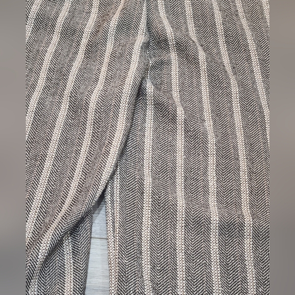 Molly Bracken Herringbone Wide leg High Waisted Tand And Brown Pants Size Large - Picture 5 of 12